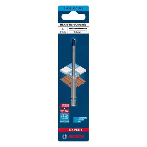 Broca para Porcelanato Expert Hex-9 Hard 4x90mm - 2608900593000 - Bosch