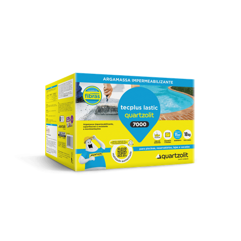 Argamassa Impermeabilizante Tecplus Lastic para Piscinas 18kg - Quartzolit