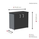 Ver imagem 4 de Armário para Escritório Baixo 2 Portas com Chave