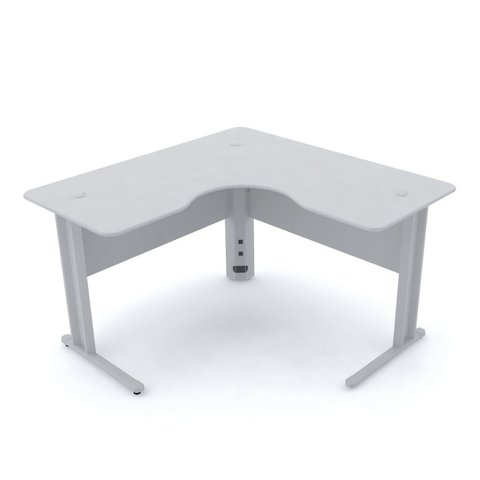 MESA EM L P/ ESCRITÓRIO 140X140 PANDIN MAXXI - CINZA ETP1414