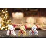 Jogo Mini Urso Pelúcia Natal com Gorrinho e Cachecol 15cm 3 Peças - Master Christmas - 3
