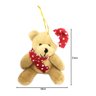 Jogo Mini Urso Pelúcia Natal com Gorrinho e Cachecol 15cm 3 Peças - Master Christmas - 4
