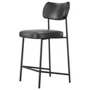 Ver imagem 5 de Banqueta Baixa Bar Cozinha Sala de Jantar Preto Melina L02 Couríssimo Preto - Lyam Decor