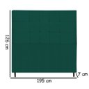 Ver imagem 2 de Cabeceira Estofada Box Casal King Size Encosto para Cama Maveric 195x126 Cm Azul Tiffany