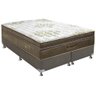 Cama Box King: Colchão Molas Ortobom Superpocket Gold + Box Suede Gray(186x198) - 1