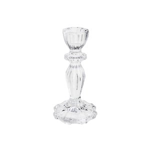 Candelabro Castiçal de Vidro Argos 8cm X 16cm - Rojemac