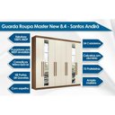 Ver imagem 2 de Guarda Roupa 8 Portas (2 C/ Espelho) e 4 Gavetas Master New 8.4 Jatobá - Santos Andirá