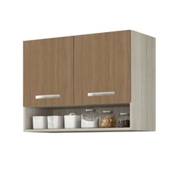 Armario Aereo Cozinha 2 Portas 0,80 Cm com Nicho Alice Hr Móveis - 2