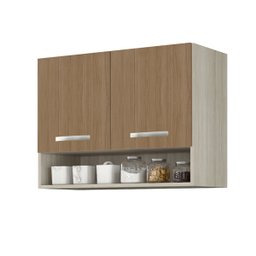 Armario Aereo Cozinha 2 Portas 0,80 Cm com Nicho Alice Hr Móveis - 4