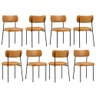 Kit com 8 Cadeira Mila Laminado Wisky - Fdecor - 1
