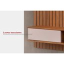 Ver imagem 5 de Rack Bancada C/ Painel P/ Tv até 70 Polegadas Lexus Ripado Prateleira e Nichos179x183cm Cedro/bali