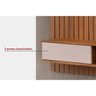 Rack Bancada C/ Painel P/ Tv até 70 Polegadas Lexus Ripado Prateleira e Nichos179x183cm Cedro/bali - 5