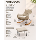 Ver imagem 6 de Easy Cozy Poltrona de Balanço com Apoio para Os Pés – Conforto e Relaxamento Bege
