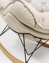 Ver mais imagens de Easy Cozy Poltrona de Balanço com Apoio para Os Pés – Conforto e Relaxamento Bege