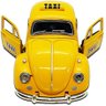 Super Carrinho Fusquinha Taxi Amarelo Miniatura Fusca 12 Cm Decoração Coleção - 7