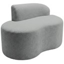 Ver imagem 4 de Sofá Curvo Malta 1 Lugar Compacto Moderno Luxo Bouclé