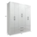 Ver imagem 4 de Guarda-Roupa Casal 6 Portas e 2 Gavetas Fortaleza