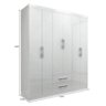 Guarda-Roupa Casal 6 Portas e 2 Gavetas Fortaleza  - 4