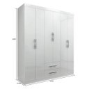 Ver imagem 4 de Guarda-Roupa Casal 6 Portas e 2 Gavetas Fortaleza