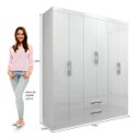 Ver imagem 5 de Guarda-Roupa Casal 6 Portas e 2 Gavetas Fortaleza