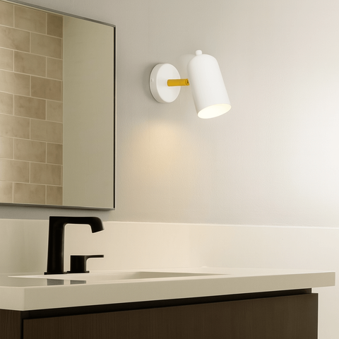 Luminária de Parede Arandela Articulada Spot Ewa Branco