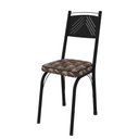 Ver imagem 3 de Kit 2 Cadeiras de Jantar em Aço Tubular 151 Sf Preto/Mosaico Palha - Movelpolo