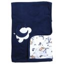 Ver imagem 1 de Manta de Suedine Bebê Lunar Azul Marinho - Hug
