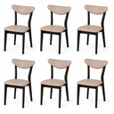 Ver imagem 1 de Kit 6 Cadeira de Jantar Madeira Maciça Floripa Estofada Premium Ergonomica Confortável Di Franco