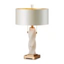 Ver imagem 1 de Abajur Decorativo de Mesa Iluminaria Adana em Mármore e Metal - 68x38cm