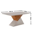 Ver imagem 4 de Mesa de Jantar Aster 180 cm Tampo MDF Vidro Canto Copo com 6 Cadeiras Yasmin