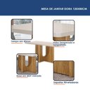Ver imagem 3 de Mesa de Jantar Dora 120x80 Vidro 40mm Cinamomo Off White com Kit 4 Cadeiras Veludo Bege -Valdemóveis