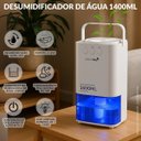 Ver imagem 3 de Desumidificador Antimofo Secar Ar Elétrico 1400ml Led Lâmpada Ambiente 7 Cores Branco Importway