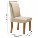 Ver imagem 4 de Mesa de Jantar 6 Lugares Nápoles/Luísa com Vidro Cinamomo/Off White/Bege - Cel Móveis