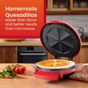 Ver imagem 7 de Elite Gourmet Eqd-118 Quesadilla Maker Elétrica 28cm Vermelha