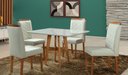 Ver imagem 1 de Sala de Jantar Completa Madeira Maciça com 4 Cadeiras 0,90x0,90 metros - Milão - Art Salas