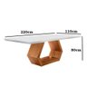 Mesa Ane 220cm Madeira e Vidro Mobillare - 2