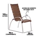 Ver imagem 4 de Jogo de 4 Cadeiras e Mesa em Alumínio para Piscina, Varanda