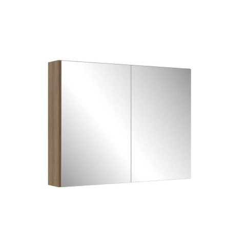 Armário de Banheiro com Espelho 80cm 2 Portas Aurora Cor Mel - Faema Móveis