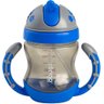 Copo Alça Infantil Com Canudo Silicone Bebê Transição 240ml Clingo - 1