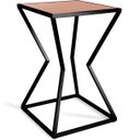 Ver imagem 1 de Mesa de Canto Lateral Alta Quadrada para Sala Austria - Preta Jade