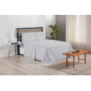 Ver imagem 1 de Jogo de Lençol Completo Casal King Size Versatile Ponto Palito 4 Peças Micropercal 300 Fios Cinza