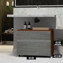 Ver imagem 2 de Armário de Banheiro com Rodinhas Multifuncional Safira 60 Cm:rovere