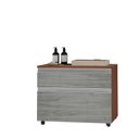Ver imagem 4 de Armário de Banheiro com Rodinhas Multifuncional Safira 60 Cm:rovere