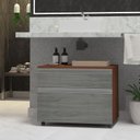 Ver imagem 1 de Armário de Banheiro com Rodinhas Multifuncional Safira 60 Cm:rovere