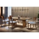 Ver imagem 2 de Sala de Jantar Moderna Tampo Laminado com 8 cadeiras 2,20x1,10 - Luxury - Requinte Salas