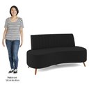 Ver imagem 5 de Sofá 2 Lugares para Sala Living 135cm Pés Palito Tamar K04 Veludo Preto - Mpozenato