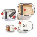 Ver imagem 2 de Kit 4 Potes Herméticos de Plástico para Cozinha Vedação Hermética Transparente Top Rio