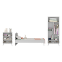 Ver imagem 5 de Quarto Infantil Completo com Colchão Incluso Doçura Multimóveis Mp4333 Branco/cinza/rosa