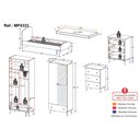 Ver imagem 4 de Quarto Infantil Completo com Colchão Incluso Doçura Multimóveis Mp4333 Branco/cinza/rosa