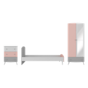 Ver imagem 6 de Quarto Infantil Completo com Colchão Incluso Doçura Multimóveis Mp4333 Branco/cinza/rosa